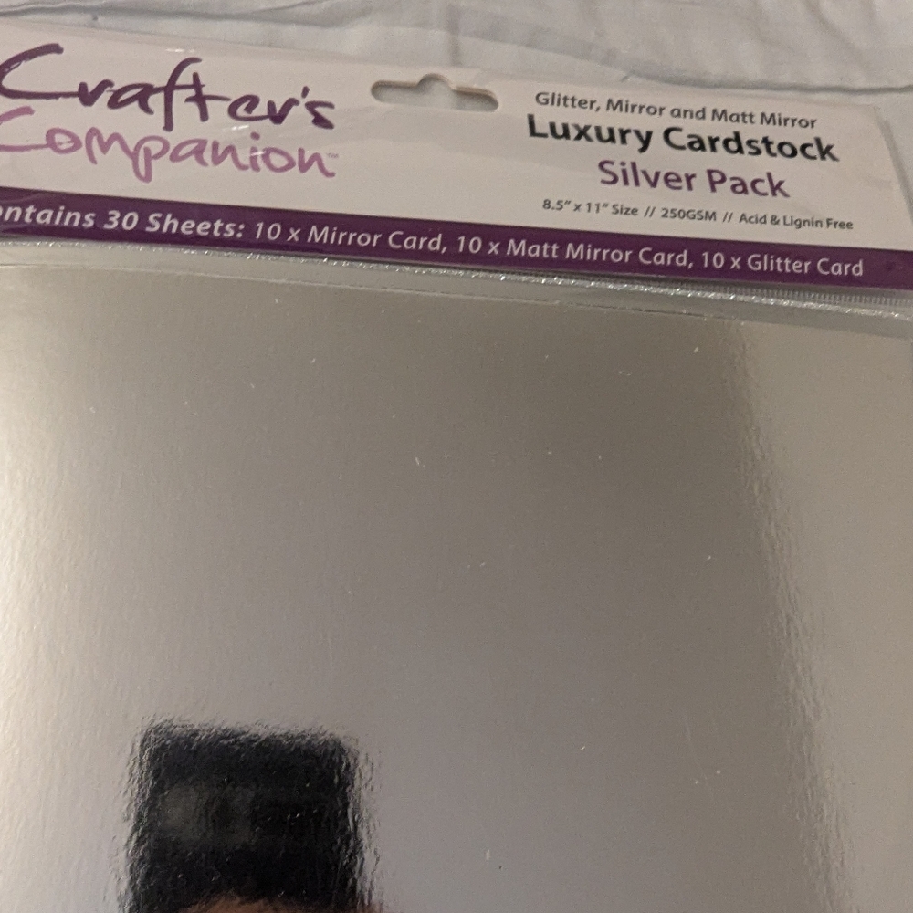 Crafters Companion Silver Pack Cardstock 30 Sheets